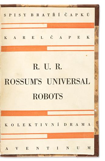 CAPEK, KAREL. R.U.R. Rossums Universal Robots.